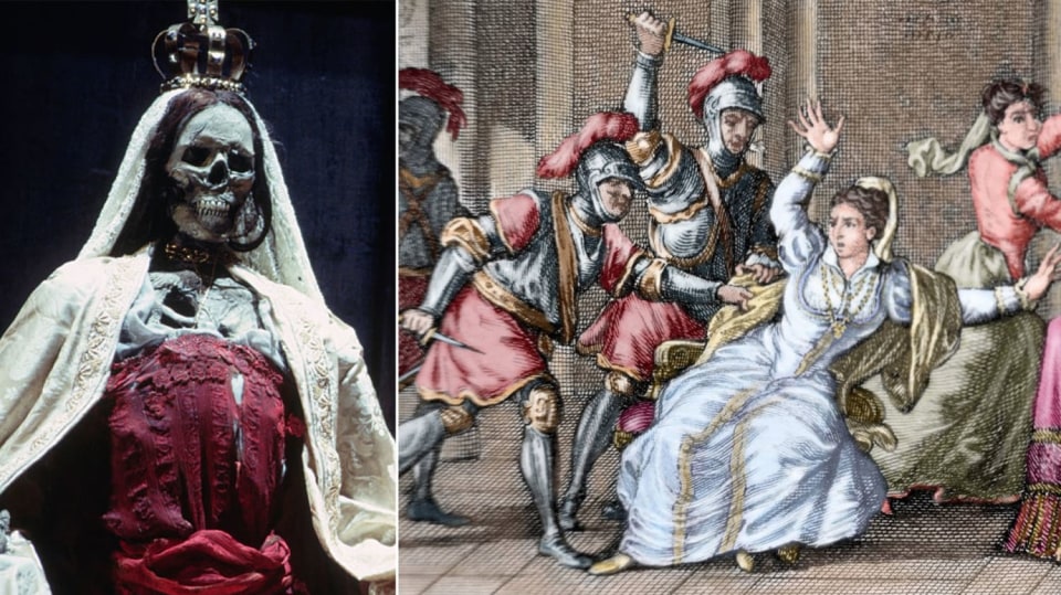 Vražda Inés de Castro (vpravo) inspirovala i divadelní hry (vlevo)